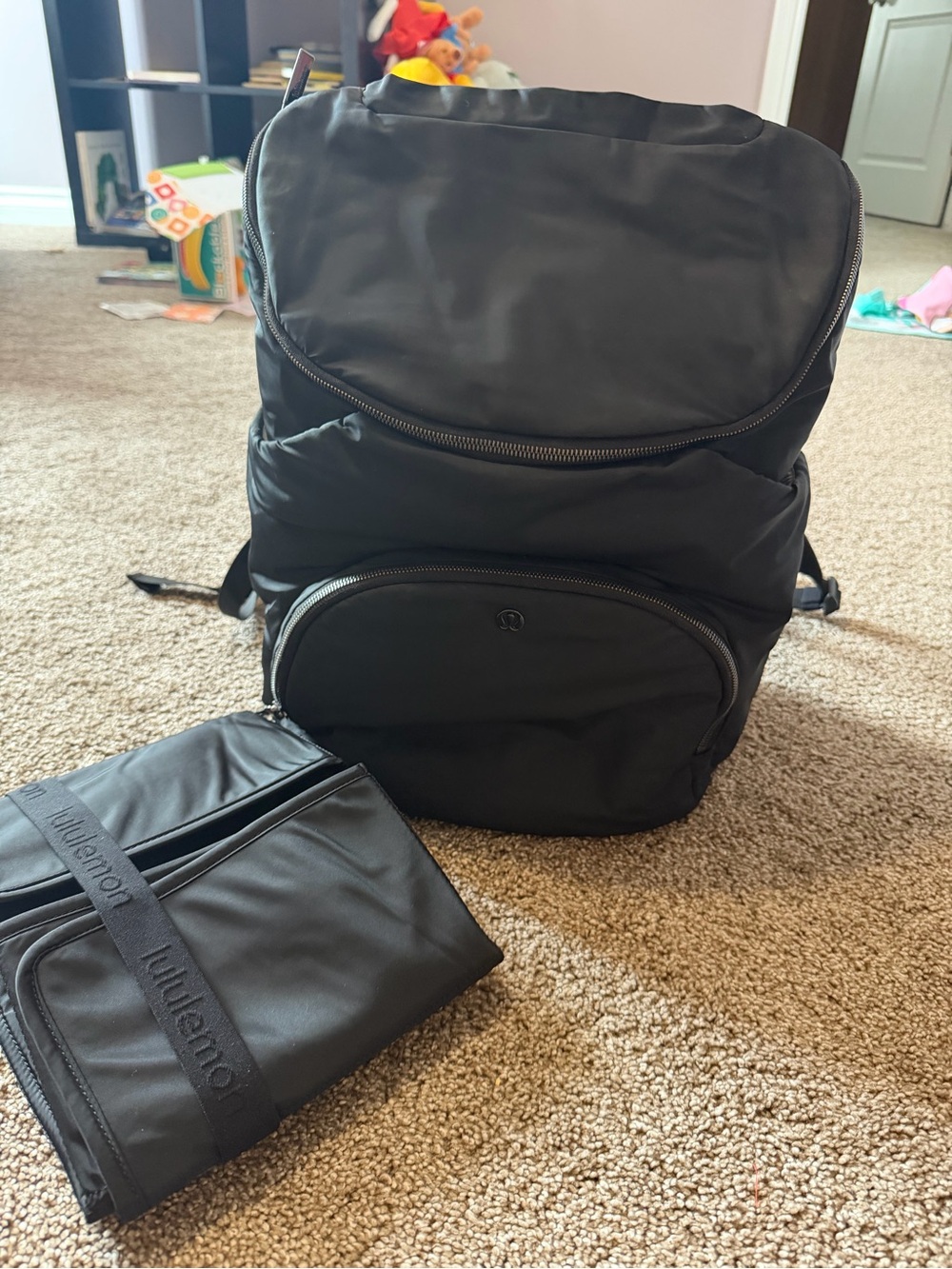 lululemon athletica Black/Graphite Grey Backpack with Silver Hardware - Picture 5 of 14